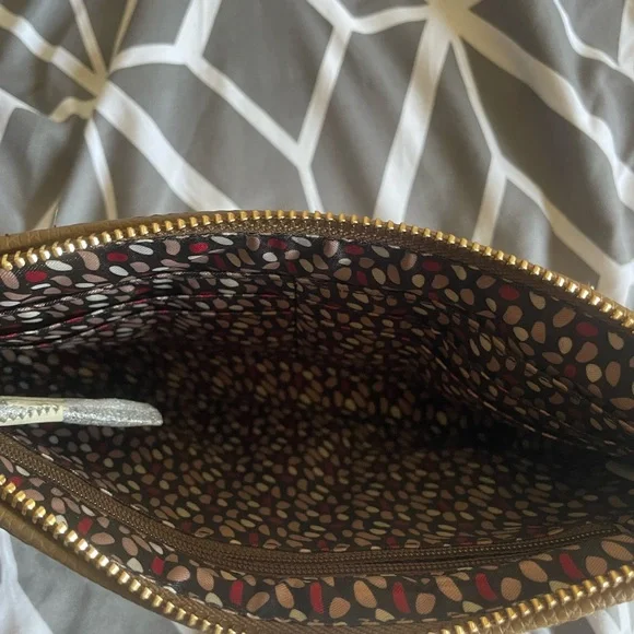 Vera Bradley Brown Preppy Polly Wristlet - Picture 3 of 3